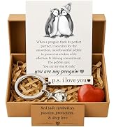 BABYQLO Valentine's Day Penguin Gift Box Set - Romantic I Love You Presents for Him or Her, Girlf...