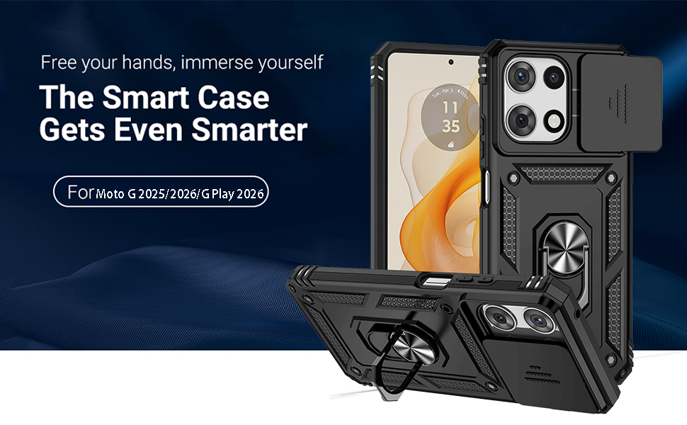 Moto G 2025/2026/G play 2026 Military Grade 2nd gen with camera cover case