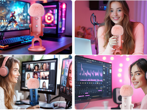 Phantasy microphone wind shield/ wind muff for podcast, gaming, recording, ASMR voiceovers