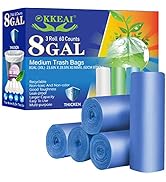 OKKEAI 8 Gallon Kitchen Trash Bags Blue Garbage Bags Thicker 0.98 MIL 30L Trash Can Bags Medium W...