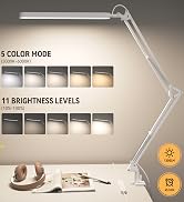SKYLEO Led Desk Lamp - 31.5" Desk Light - 5 Color Modes X 11 Brightness Levels - Adjustable Swing...