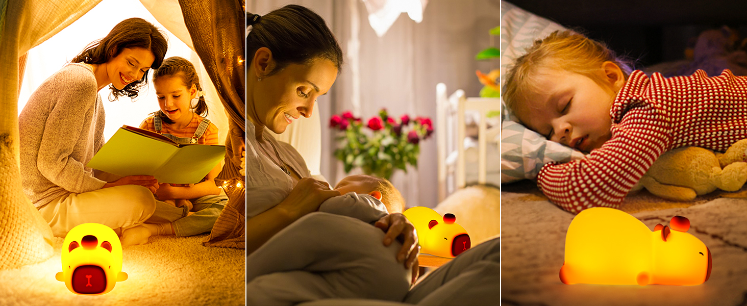 capybara stuff, capybara light, squishy lamp, kawaii lamp, capybara, nursery lamp