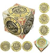 Metal Cube Spinner DND Dice, Polyhedral Role Playing 7 in 1 D&D Mystery Dice for Dungeons and Dra...