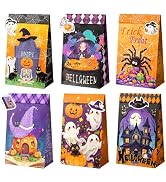 Aobkiat Halloween Treat Bags with Seal Stickers,24 Set | Gift Bags for Trick or Treat,Wrap Gifts,...