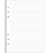 6 Hole Lined Paper Refills for A5 Ring Binder - 100 Sheets/200 Pages Loose Leaf Paper Line Refill...