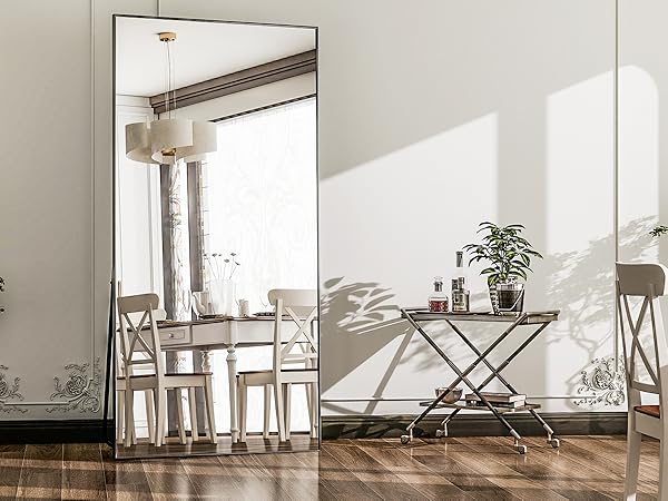 black wall mirror