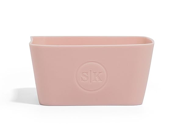Single square dusty rose silicone baking cup