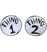 elope Dr. Seuss Thing 1 & Thing 2 Large 2 Piece Iron On Patch Set for Kids and Adults Standard