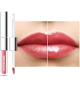 HHLTOH 2-in-1 Matte Liquid Lipstick & Clear Lip Gloss, Long Lasting Waterproof Smudge Proof 24 Ho...