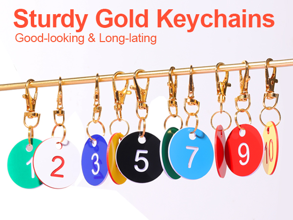 Sturdy Gold Key Chains for Crafts