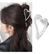 Heart Hair Claw Clips Metal Sliver Hair Clips for Valentine’s Day Hair Accessories Sweet Heart-Sh...