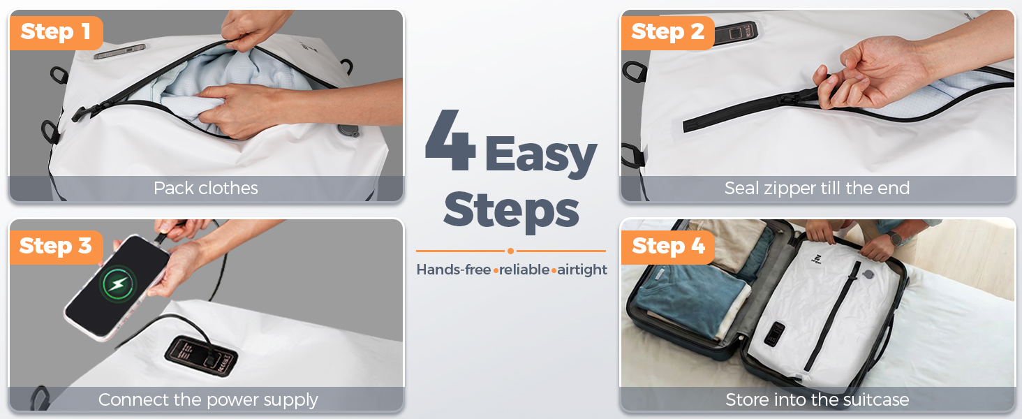 luggage vacuum bags with pump