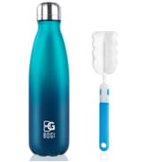 BOGI Insulated Water Bottle, 17oz Stainless Steel Water Bottles, Leak Proof Sports Metal Water Bo...