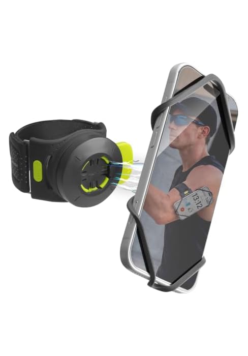 BONE Run Tie Connect Kit 3, Magnetic Quick Release Running Phone Armband | Breathable Silicone Ar...