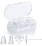 Earrings Backs with Earring Post, Clear Earrings Backs Post for Sports and Work, Formulen 10 PCS ...