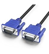 URELEGAN VGA to VGA Cable 6 Feet, VGA to VGA Monitor Cable 1080P Full HD Male to Male Cord HD15 f...