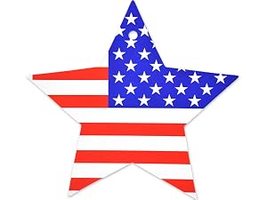 24 Pcs Patriotic Star Hanging Decorations