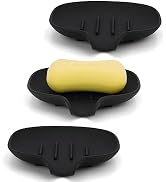 AIMAIAIMAI 3 Pack Soap Dish, Soap Dishes for Bathroom, Shower, Silicone Soap Bar Holder, Soap Tra...