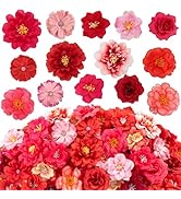 ATTGREAT 210 Pcs Mini Silk Flower Heads Small Fake Rose Daisy Faux Flowers Bulk for Crafts Artifi...