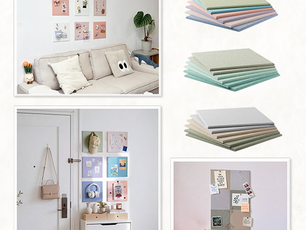 6 Pack Decorative Pin Board for Wall