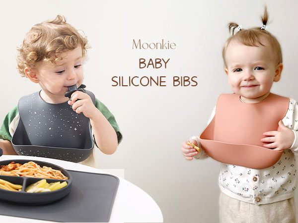 Moonkie Baby Silicone Bibs