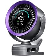 duludulu Portable Clip on Fan, Rechargeable USB Desk Fan with Turbo Airflow, 100 Speeds LED Displ...