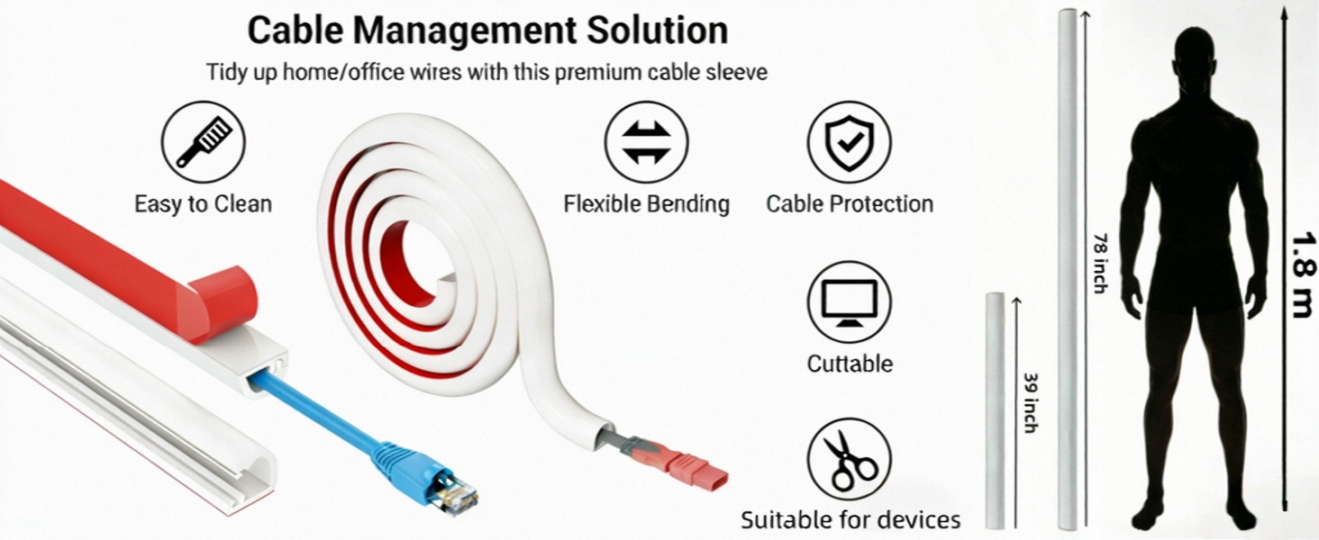 Side Open One Cord Hider Wall Mounted Tv Wire Raceway Management Cable Concealer Channel