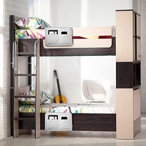 Bunk bed or college dorm campus