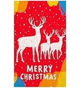 LEIWEIHOPE Christmas Kitchen Towel– Merry Christmas Dish Towel with Reindeer Print, Festive Holid...