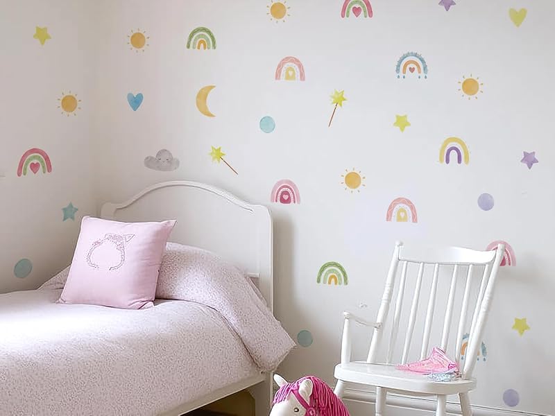 Watercolor Rainbow Wall Decals