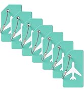 7 Pack Silicone Luggage Tag Travel Suitcase Tags with Name ID Card Perfect to Quickly Spot Baggag...
