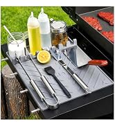 CAKETIME Silicone Grill Mats for Black Stone Griddle Accessories Baking Cooking Kitchen BBQ Durab...