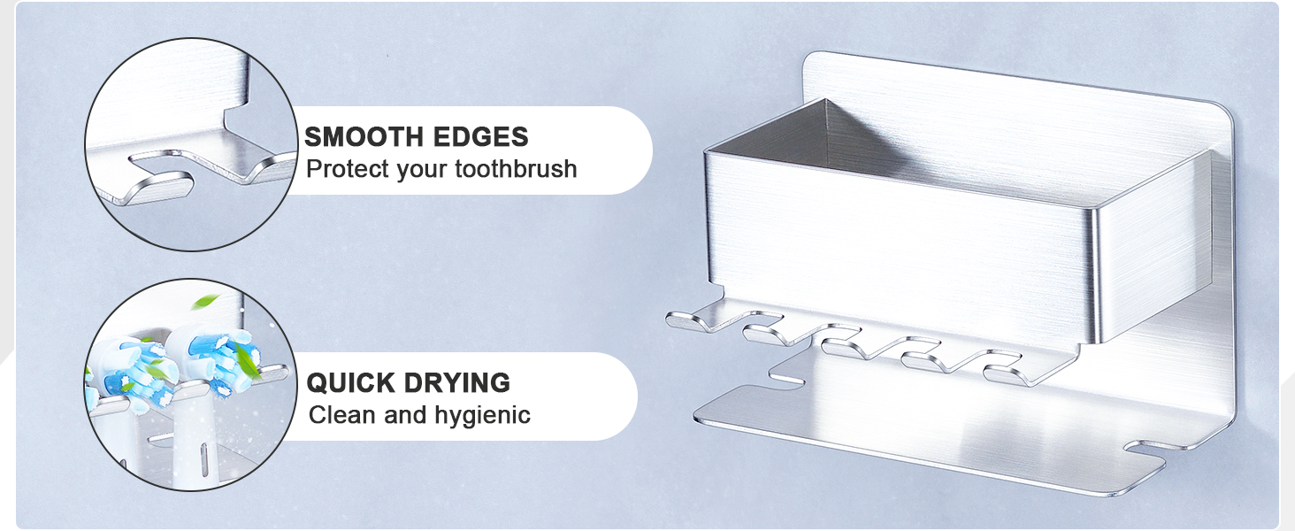 toothbrush holders bathrooms wall