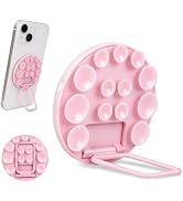 specheer Suction Cup Phone Mount, Silicone Strong Suction Adhesive Phone Grip, Adjustable Angle P...