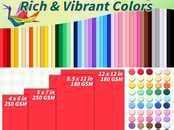 Colors Colorful Thick Paper Cardstock Blank Colored Cards Stock for Invitations