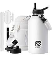 DYSANKY Insulated Water Bottle 64oz- Multiple Insulation Vacuum Sealed Thermos- Portable Sports H...