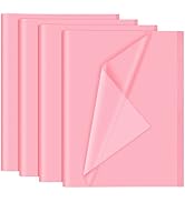 NEBURORA 120 Sheets Pink Tissue Paper 14 x 20 Inches Hot Pink Wrapping Tissue Paper Bulk Pink Wra...