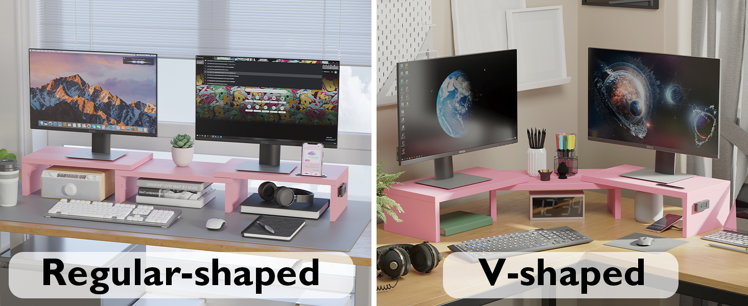Dual Monitor Stand Riser