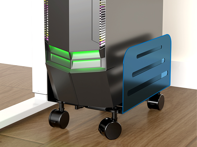 Computer Tower and CPU Stand Adjustable Cart