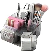 BQAN Transparent Acrylic Nail Desk Organizer, Drill & Brush Holder, Professional Storage Box for ...