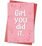 hvdler Inspirational Graduation Card for Her Sister Daughter, Congratulations Gifts for Women Lad...