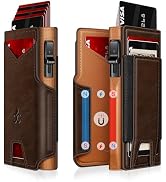 Wallet for Men Wallet with Slim Pop Up Card Holder 9-13 Cards, Bifold Minimalist Smart Wallet RFI...