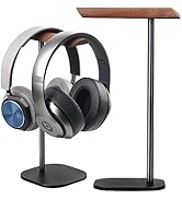Gvoears Upgraded Headphone Stand, Walnut Wood Headphone Stand Headset Holder for Desk, Support Du...
