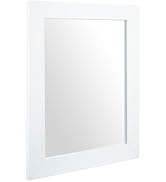 Ruomeng Wall Mirror Rectangle Decorative Mirror 12" x 16" for Entryway, Bedroom, Living Room, White