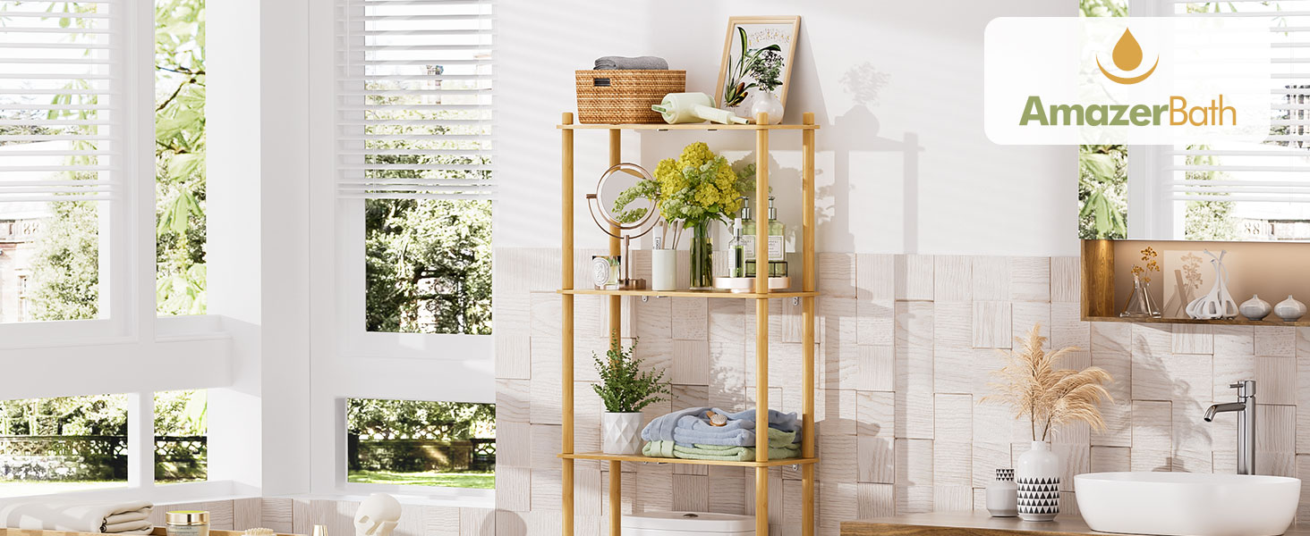 Bamboo Over The Toilet Storage