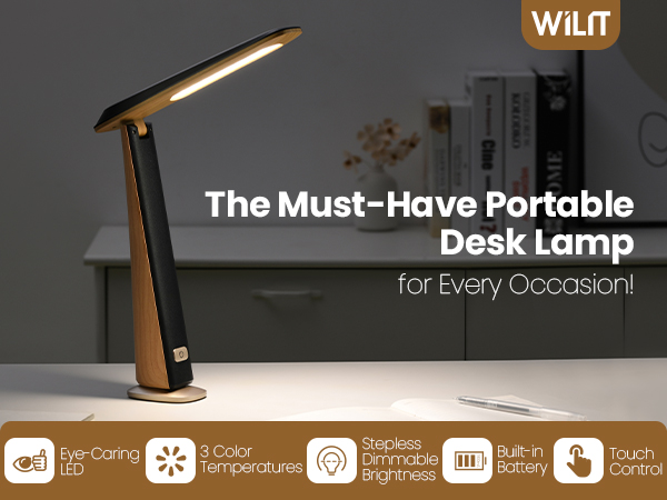 Desk Lamp with Clock