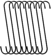 DINGEE 12 inch 8 Pack Extra Large S Hooks Heavy Duty Long S Hooks for Hanging Plant,S Hooks for T...