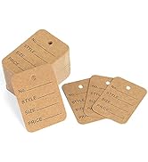 joycraft 1000Pcs Kraft Clothing Price Tags, Clothes Size Tags with Box Set, Brown Small Paper Lab...