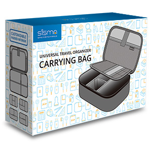 travel organizer cords cables chargers powerbank phone battery carry storage case