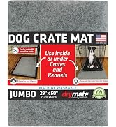 Drymate Dog Crate Mat Liner, Absorbs Urine, Waterproof, Non-Slip, Washable Puppy Pee Pad for Kenn...